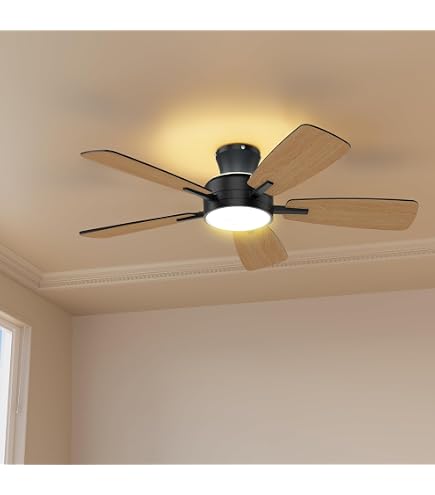 Amazon | FOBLKS 70インチ 屋内/屋外 木製シーリングファン 3枚刃